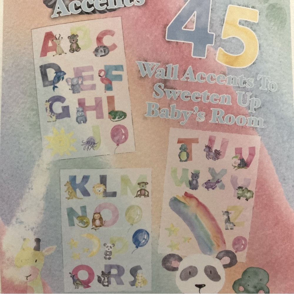 🟢 (2/$5) Alphabet Wall Decals